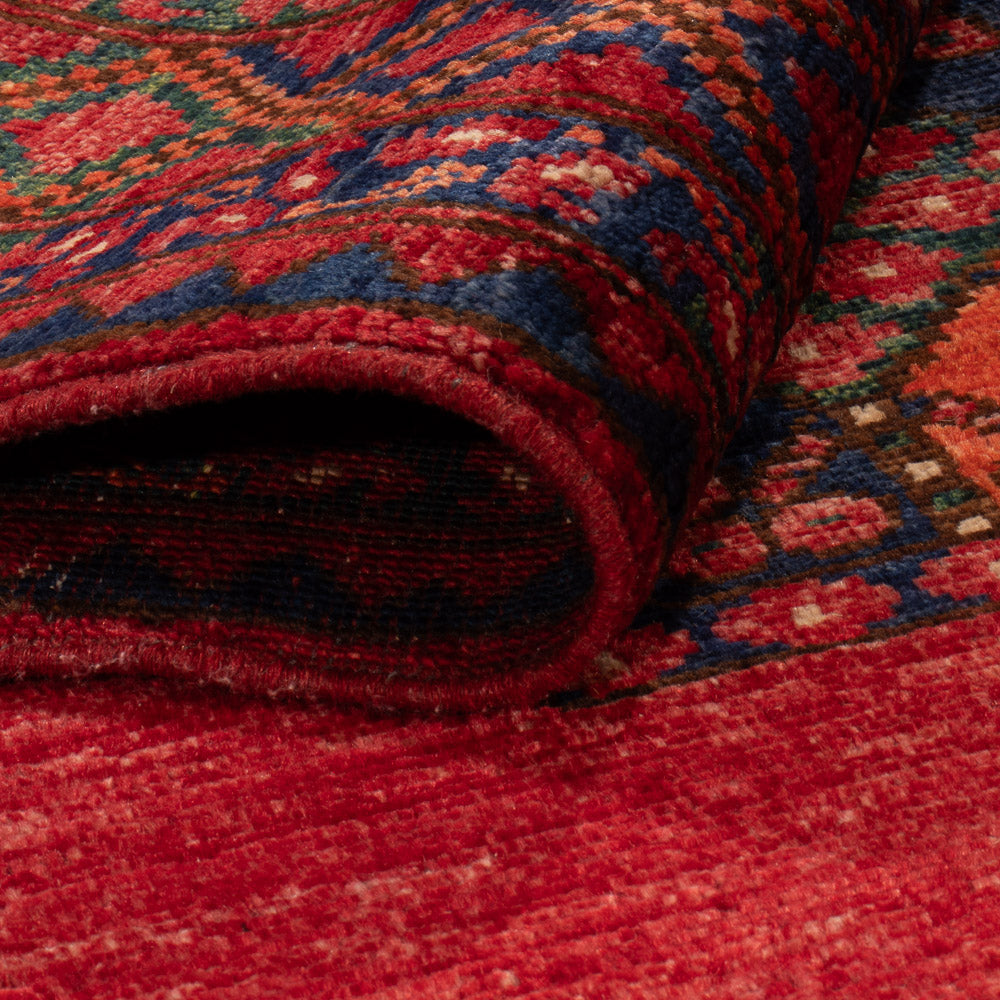 Afghan Teppich - 155 x 100 cm - rot