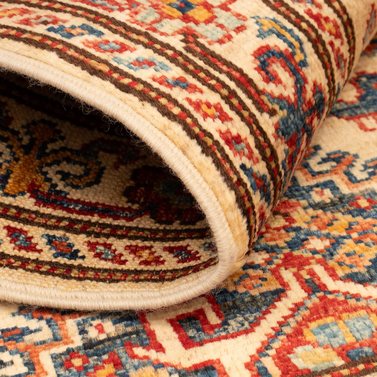 Ziegler Teppich - Kazak - Royal - 93 x 57 cm - hellbeige