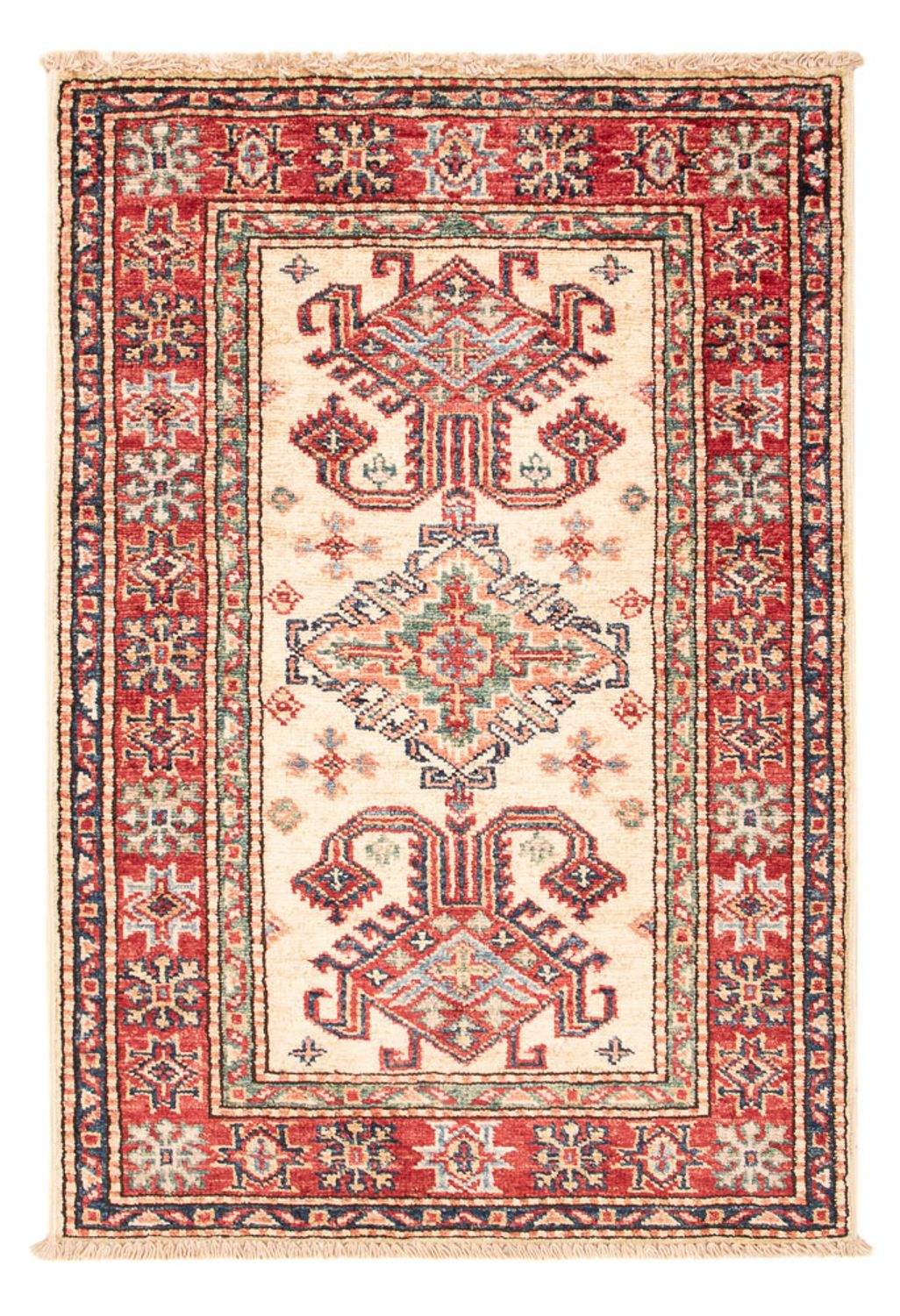 Ziegler Teppich - Kazak - Royal - 88 x 60 cm - hellbeige