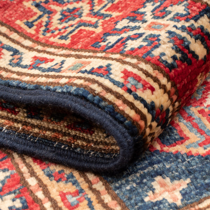 Ziegler Teppich - Kazak - Royal - 90 x 58 cm - dunkelblau