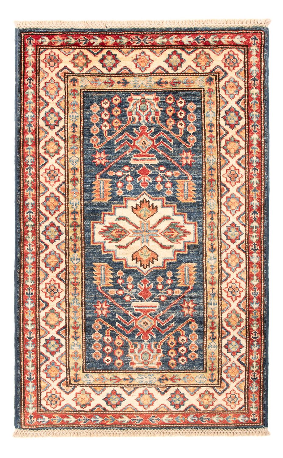 Ziegler Teppich - Kazak - Royal - 95 x 60 cm - petrolblau