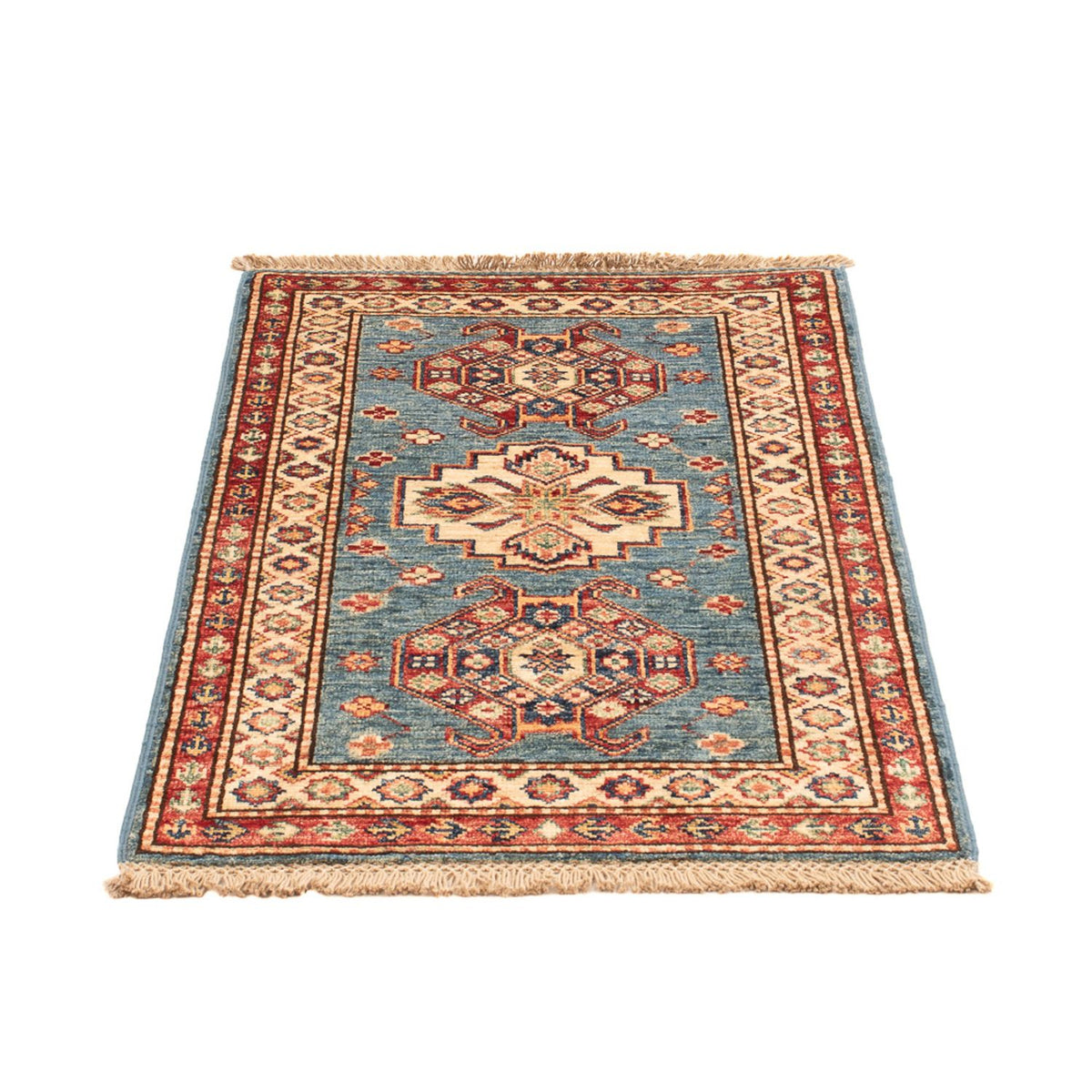 Ziegler Teppich - Kazak - Royal - 90 x 60 cm - hellblau