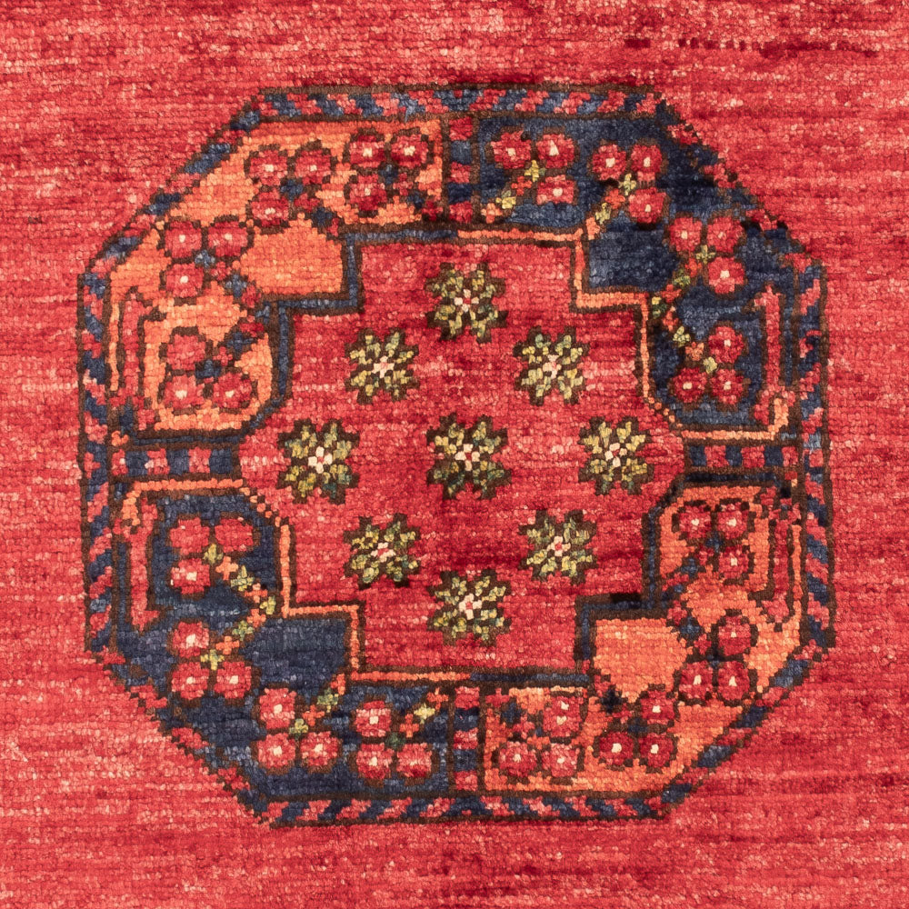 Afghan Teppich - 123 x 83 cm - rot