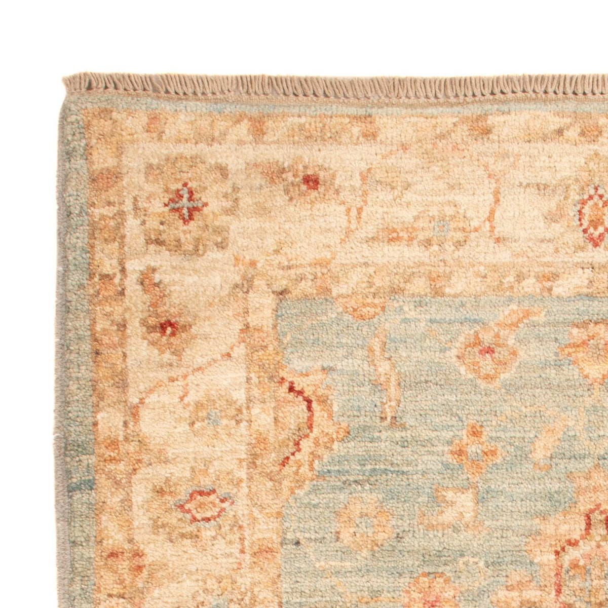 Ziegler Teppich - 89 x 64 cm - hellblau