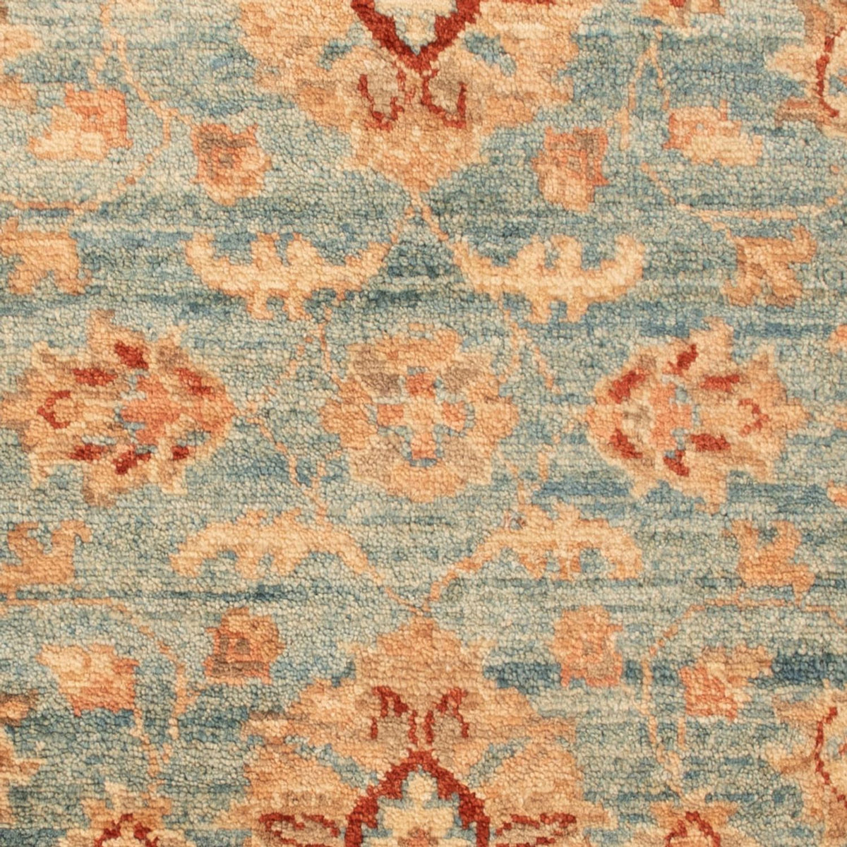 Ziegler Teppich - 90 x 67 cm - hellblau