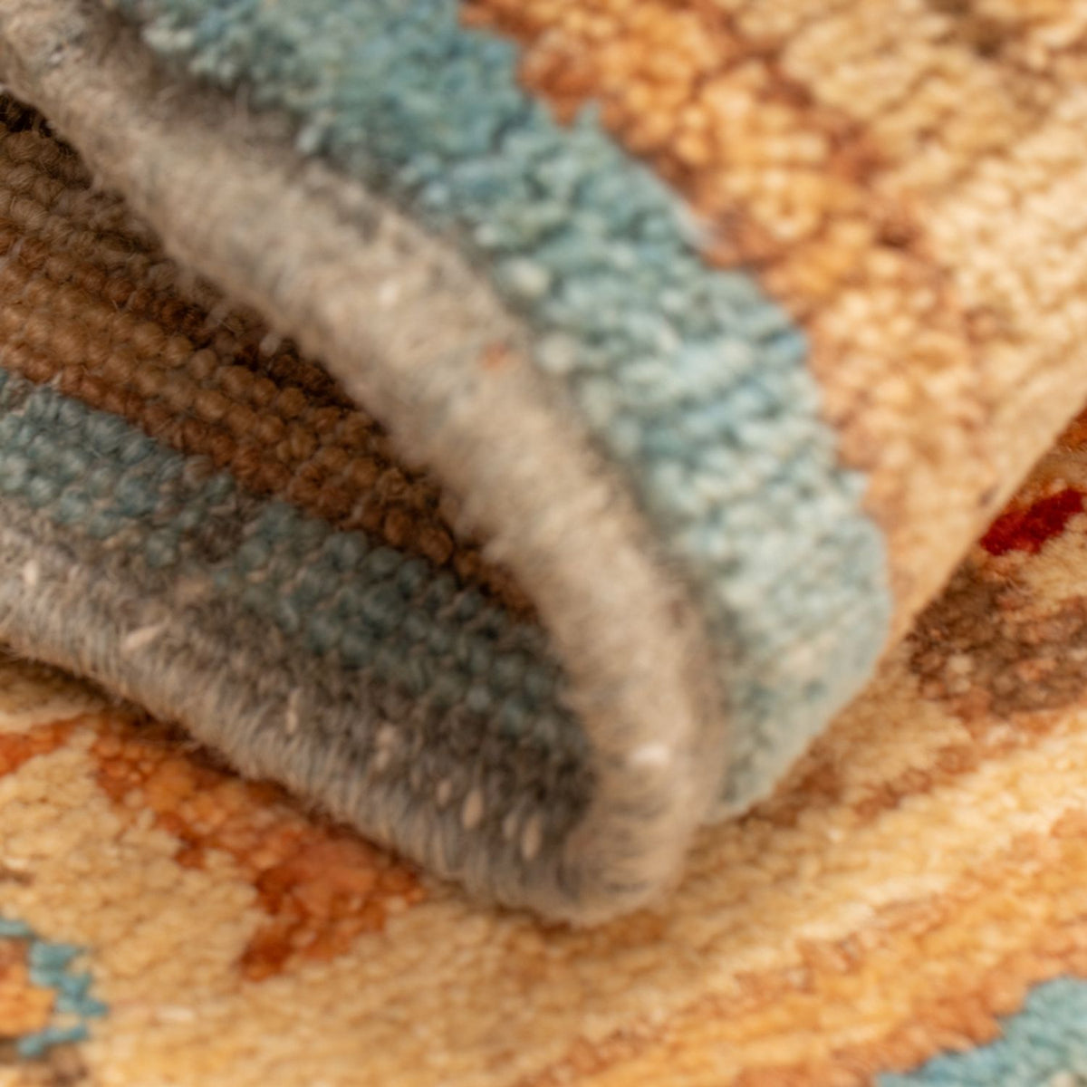 Ziegler Teppich - 66 x 50 cm - blau