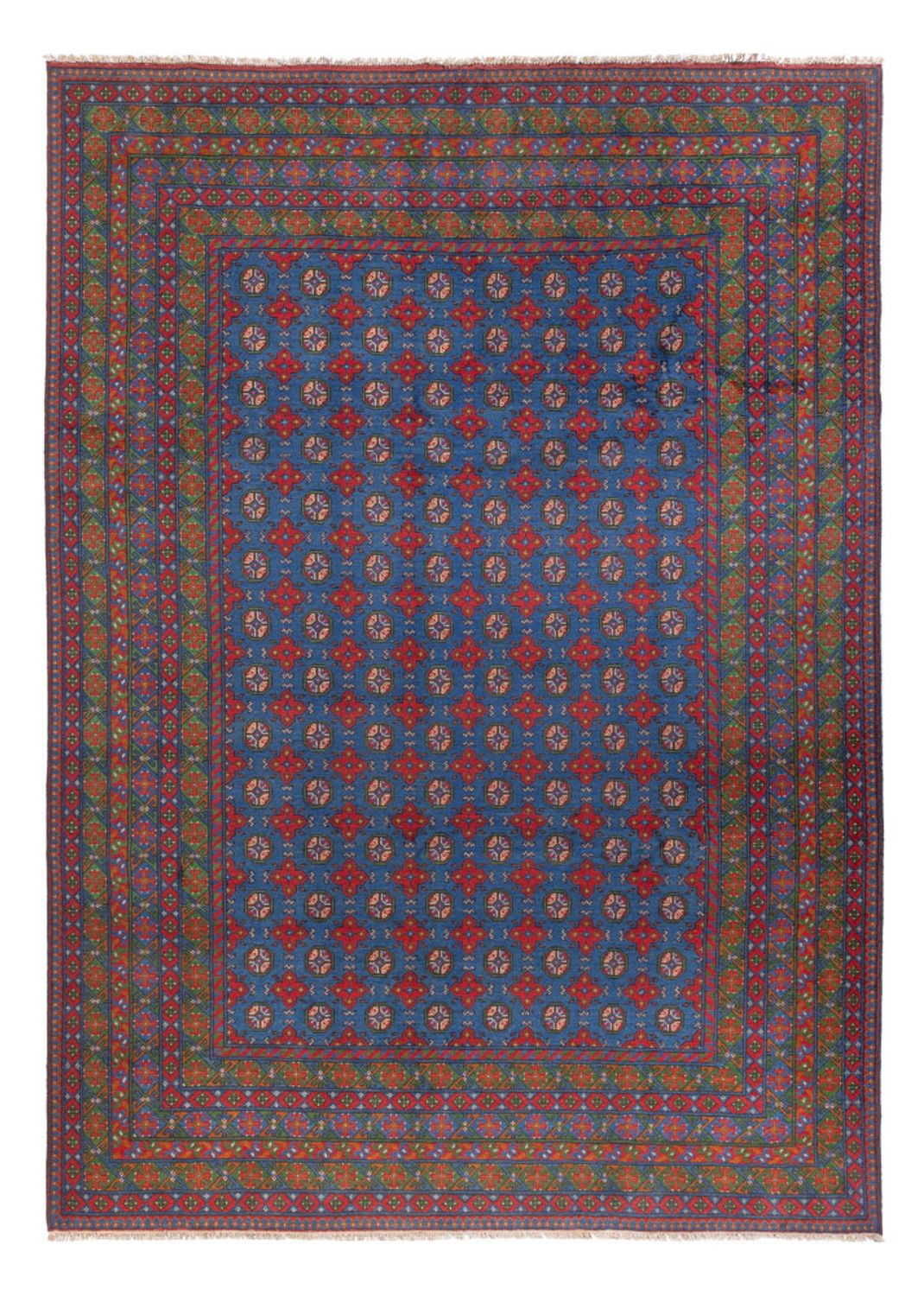 Afghan Teppich - Filpa - 355 x 252 cm - blau