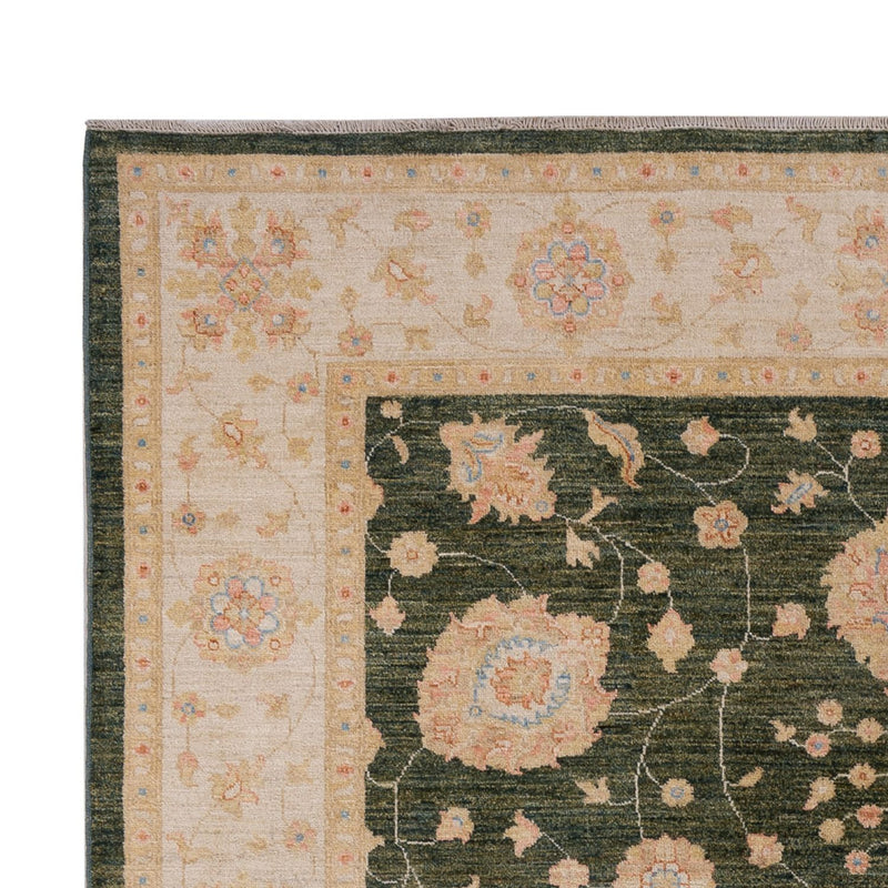 Ziegler Teppich - 298 x 205 cm - dunkelgrün