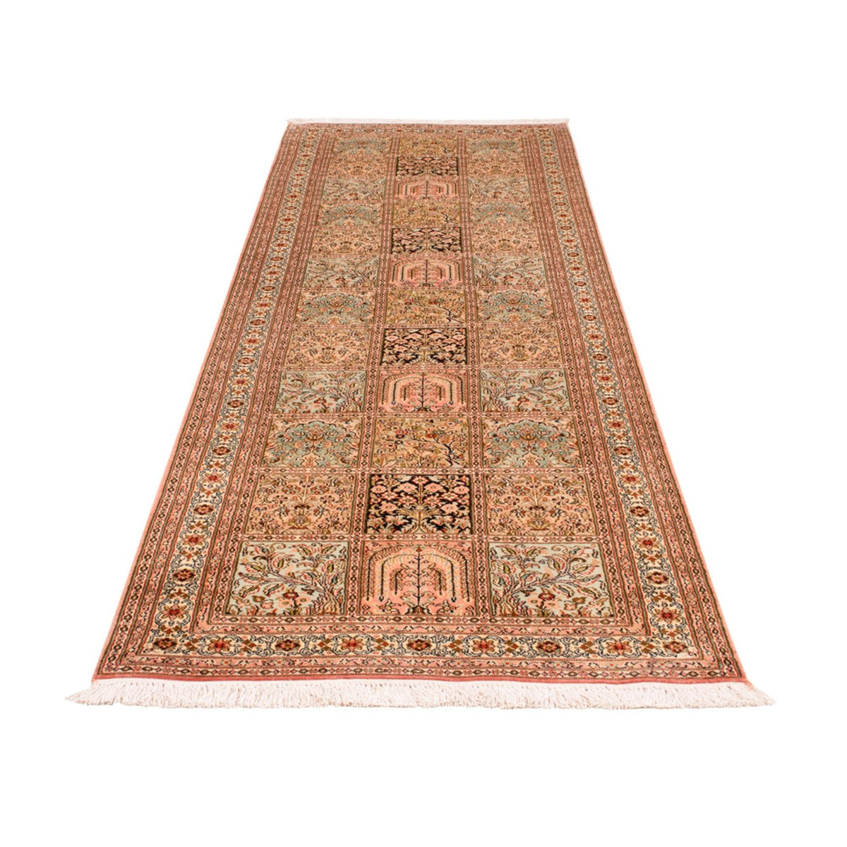 Läufer Seiden - Kaschmir Seide - 282 x 79 cm - mehrfarbig