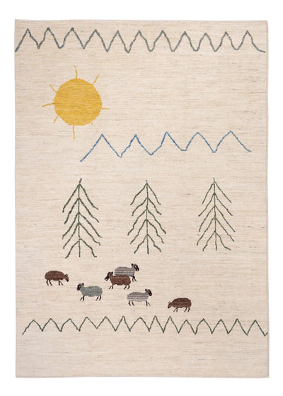 Berber Teppich 172x241cm - Wollteppich