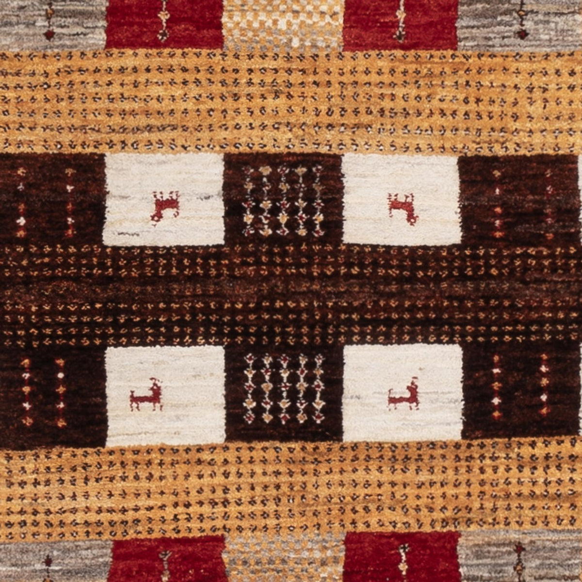 Gabbeh Teppich - Loribaft Indus - 193 x 145 cm - mehrfarbig