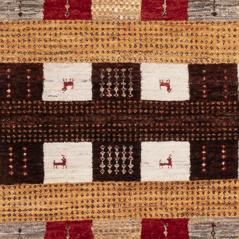 Gabbeh Teppich - Loribaft Indus - 193 x 145 cm - mehrfarbig