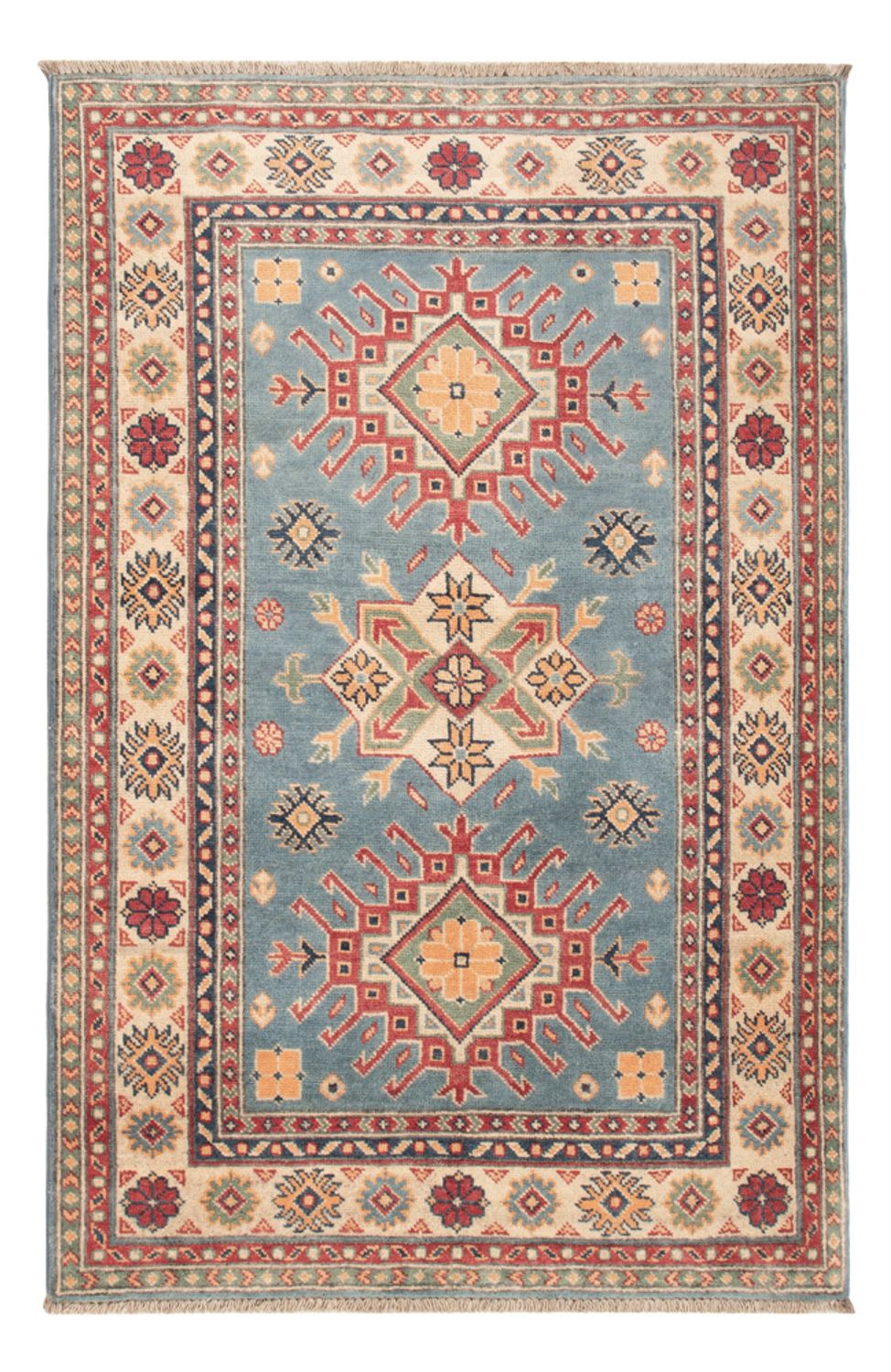 Ziegler Teppich - Kazak - 147 x 98 cm - hellblau