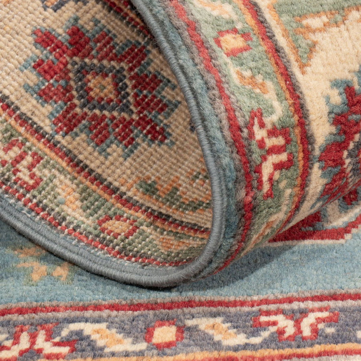 Ziegler Teppich - Kazak - 123 x 83 cm - hellblau