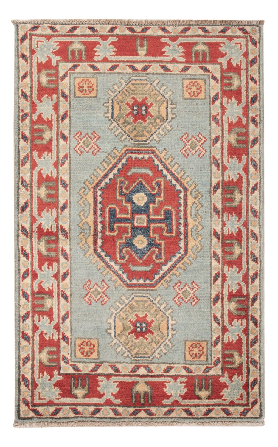 Ziegler Teppich - Kazak - 96 x 60 cm - hellblau