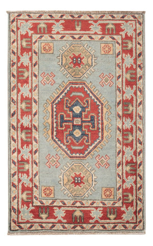 Ziegler Teppich - Kazak - 96 x 60 cm - hellblau