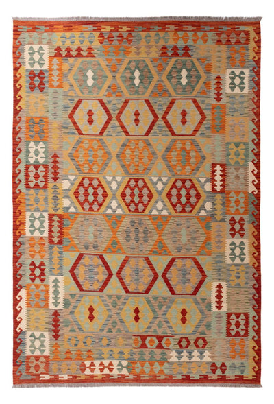Kelim Maimene Teppich 202x294cm - mehrfarbig