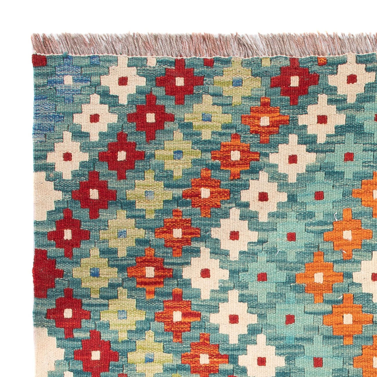 Kelim Teppich - Splash quadratisch - 88 x 90 cm - mehrfarbig