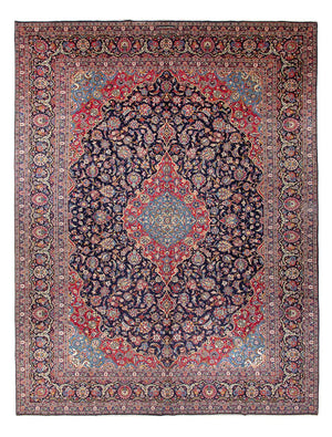Perserteppich - Keshan - Antik - 410 x 298 cm - dunkelblau