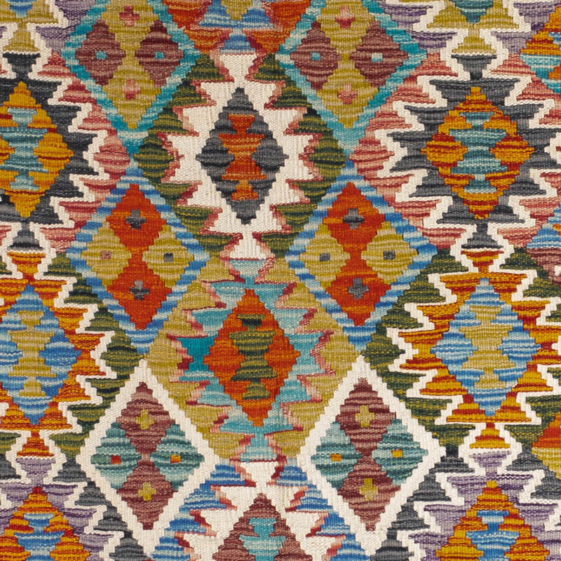 Kelim Teppich - Splash quadratisch  - 154 x 152 cm - mehrfarbig