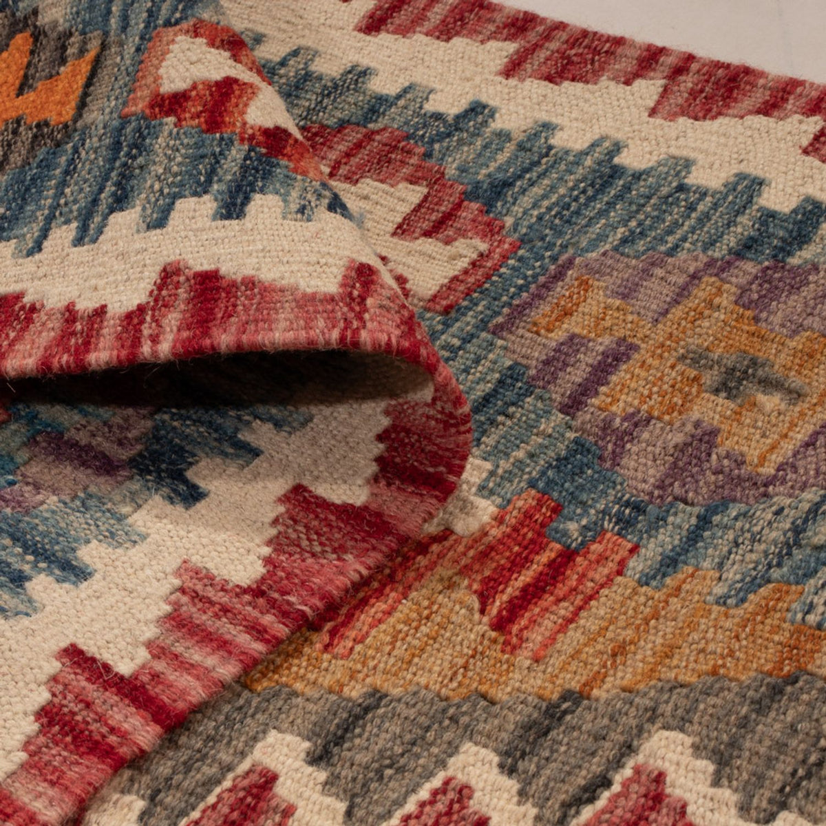 Läufer Kelim - Splash - 243 x 79 cm - mehrfarbig