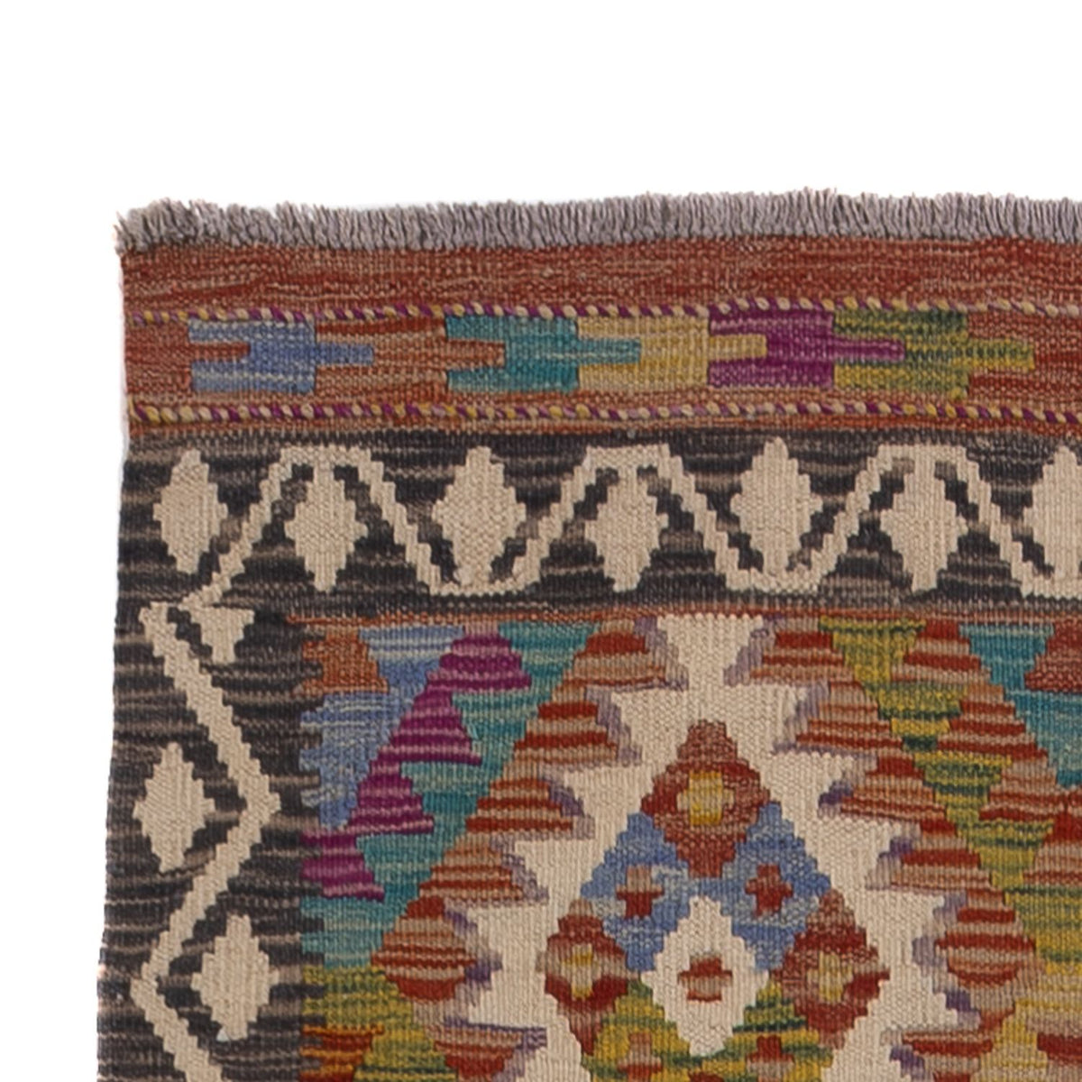 Läufer Kelim - Splash - 295 x 85 cm - mehrfarbig