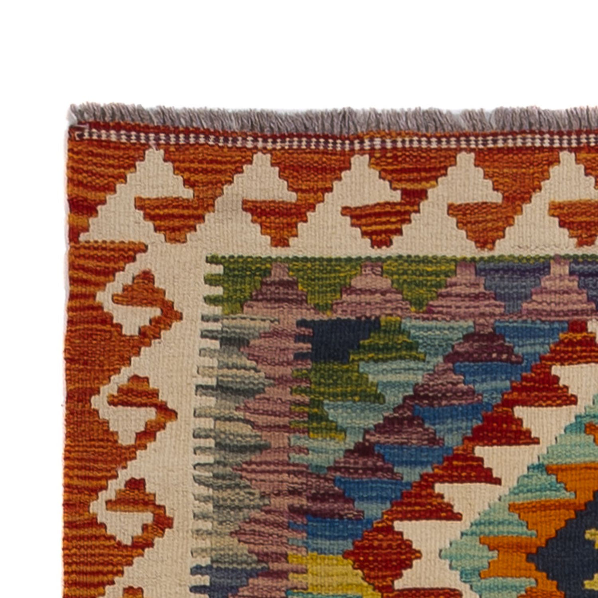 Läufer Kelim - Splash - 233 x 87 cm - mehrfarbig