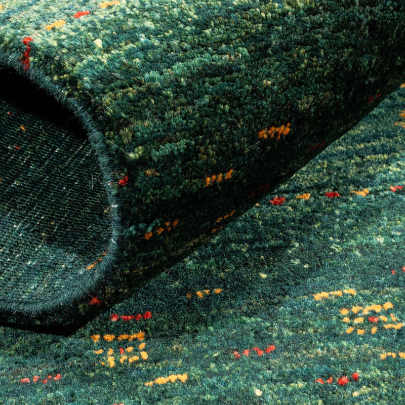 Gabbeh Teppich - Loribaft Perser - 129 x 84 cm - grün