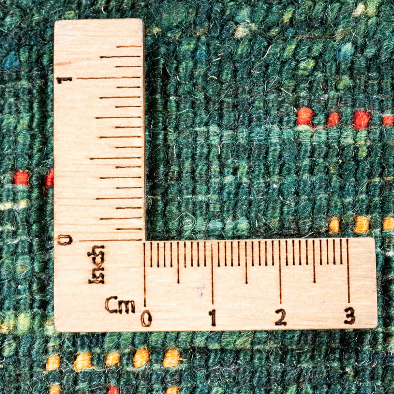 Gabbeh Teppich - Loribaft Perser - 129 x 84 cm - grün