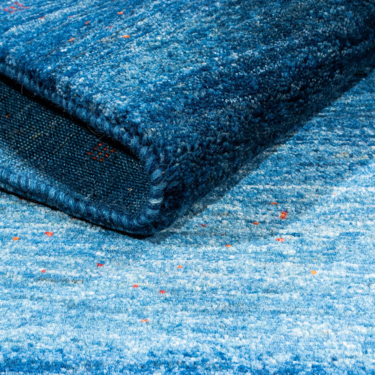 Gabbeh Teppich - Loribaft Perser - 130 x 100 cm - blau