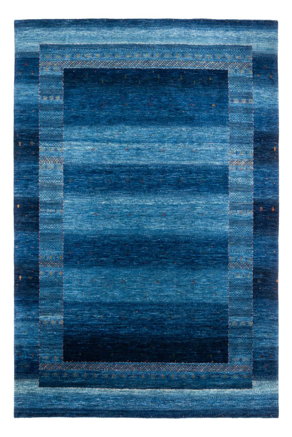 Gabbeh Teppich - Loribaft Perser - 331 x 228 cm - blau