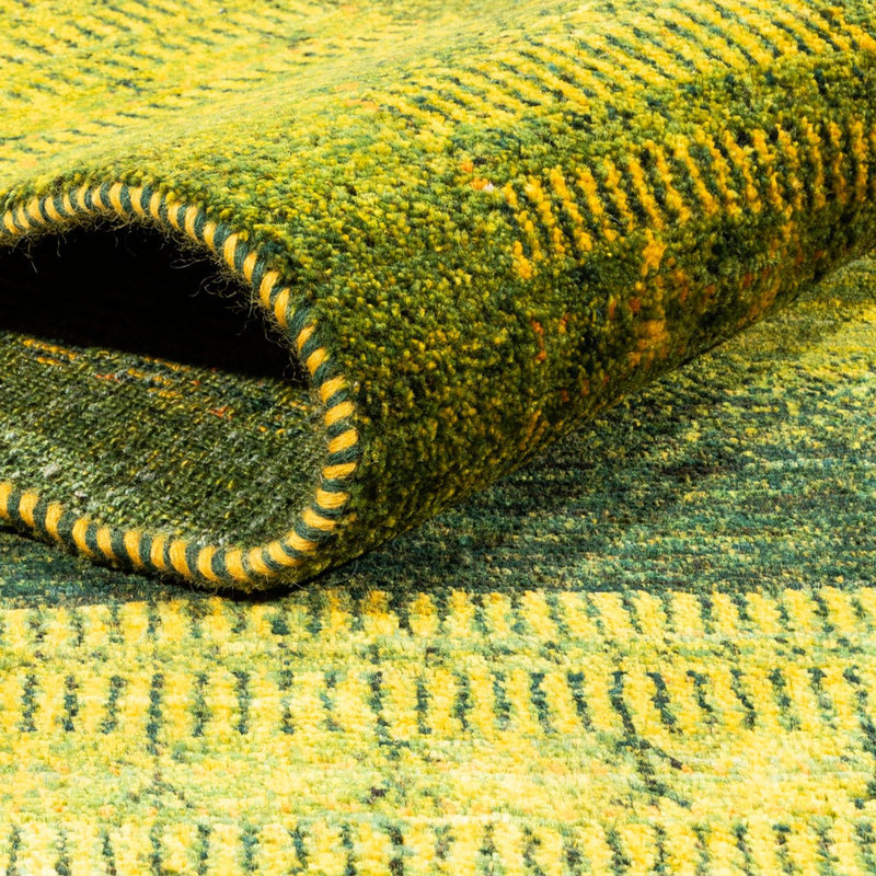 Gabbeh Teppich - Loribaft Perser - 298 x 216 cm - grün