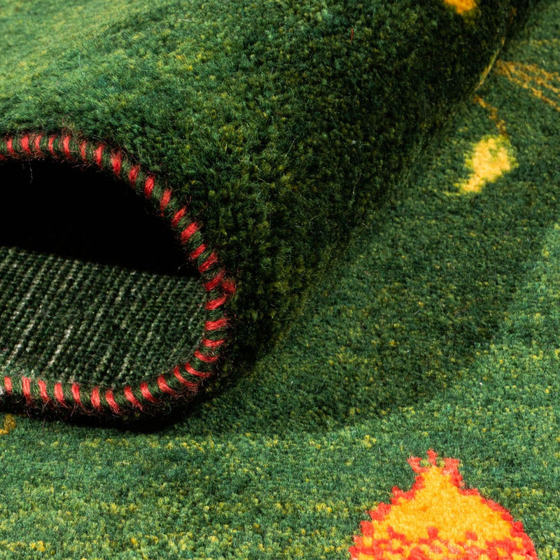 Gabbeh Teppich - Loribaft Perser - 191 x 126 cm - grün