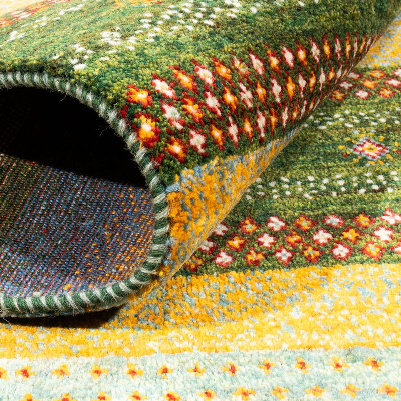 Gabbeh Teppich - Loribaft Perser - Royal - 220 x 152 cm - grün