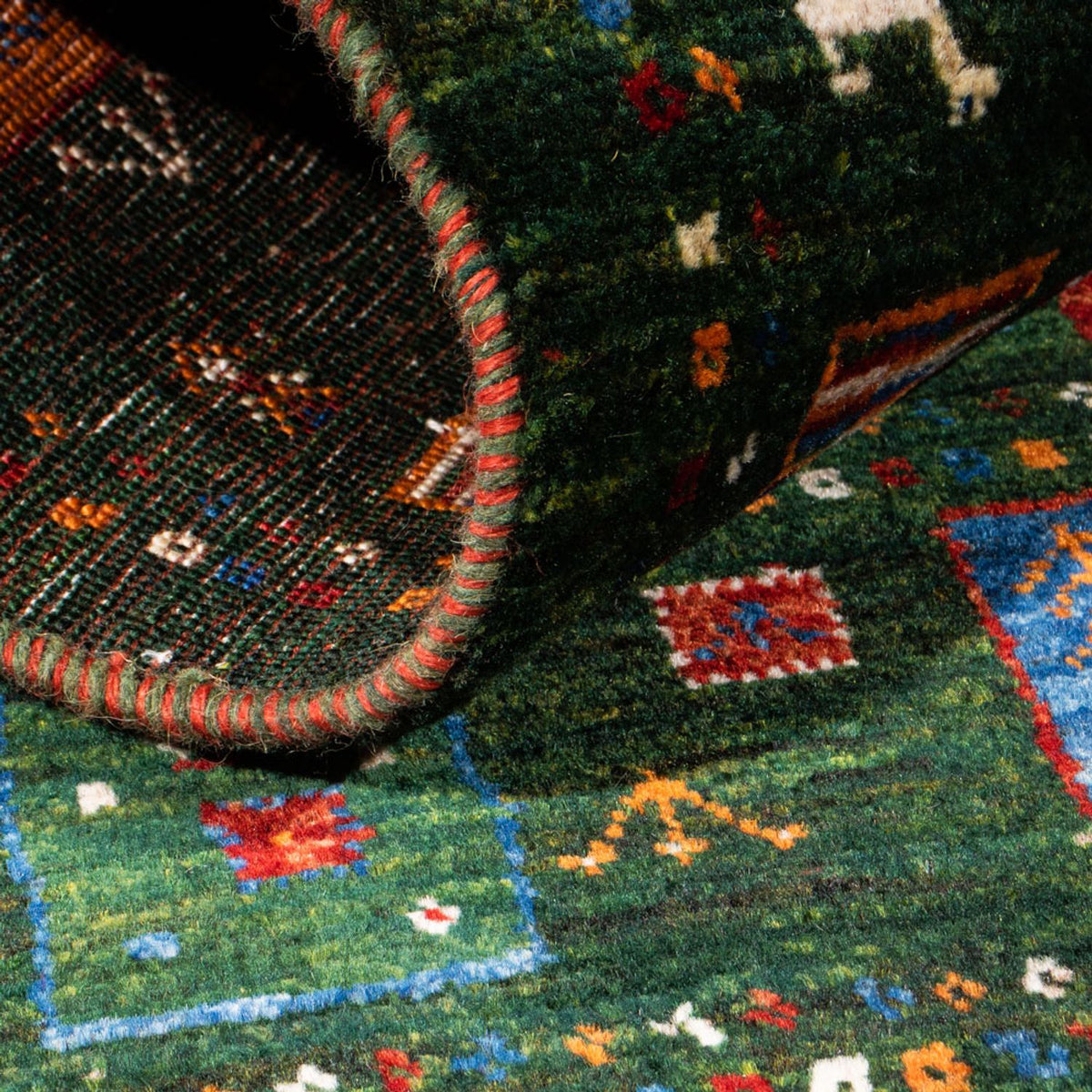 Gabbeh Teppich - Loribaft Perser - Royal - 126 x 81 cm - mehrfarbig