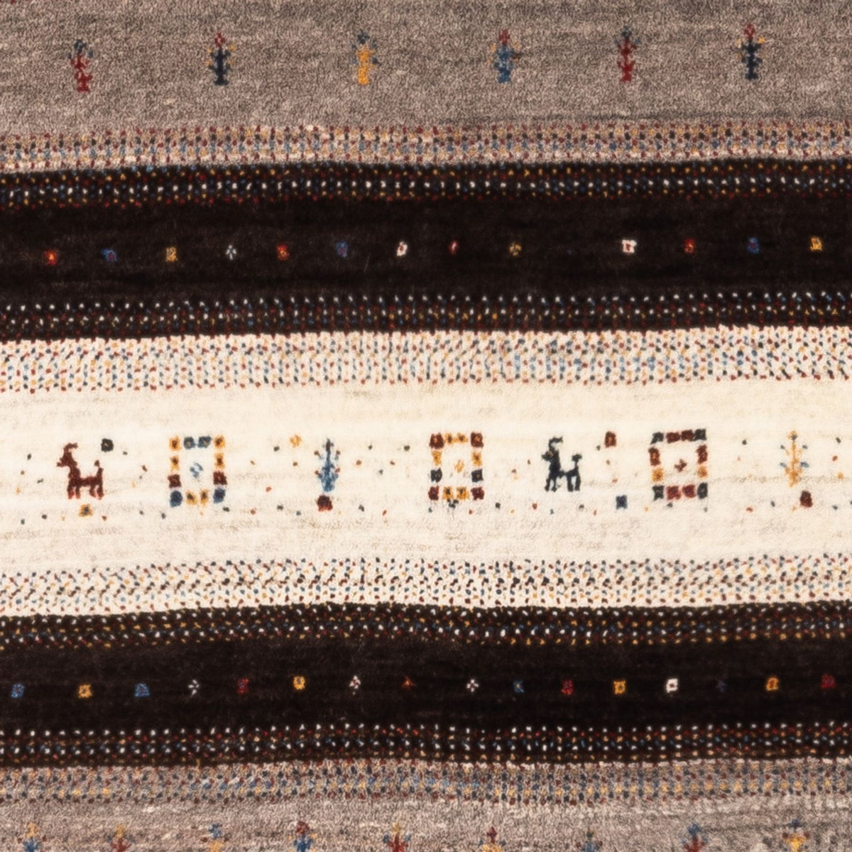 Gabbeh Teppich - Loribaft Perser - Royal - 134 x 84 cm - braun