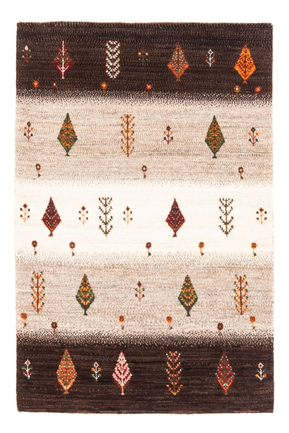 Gabbeh Teppich - Loribaft Perser - Royal - 126 x 84 cm - grau