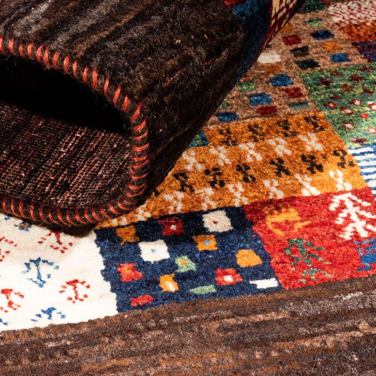 Gabbeh Teppich - Loribaft Perser - Royal - 128 x 86 cm - mehrfarbig