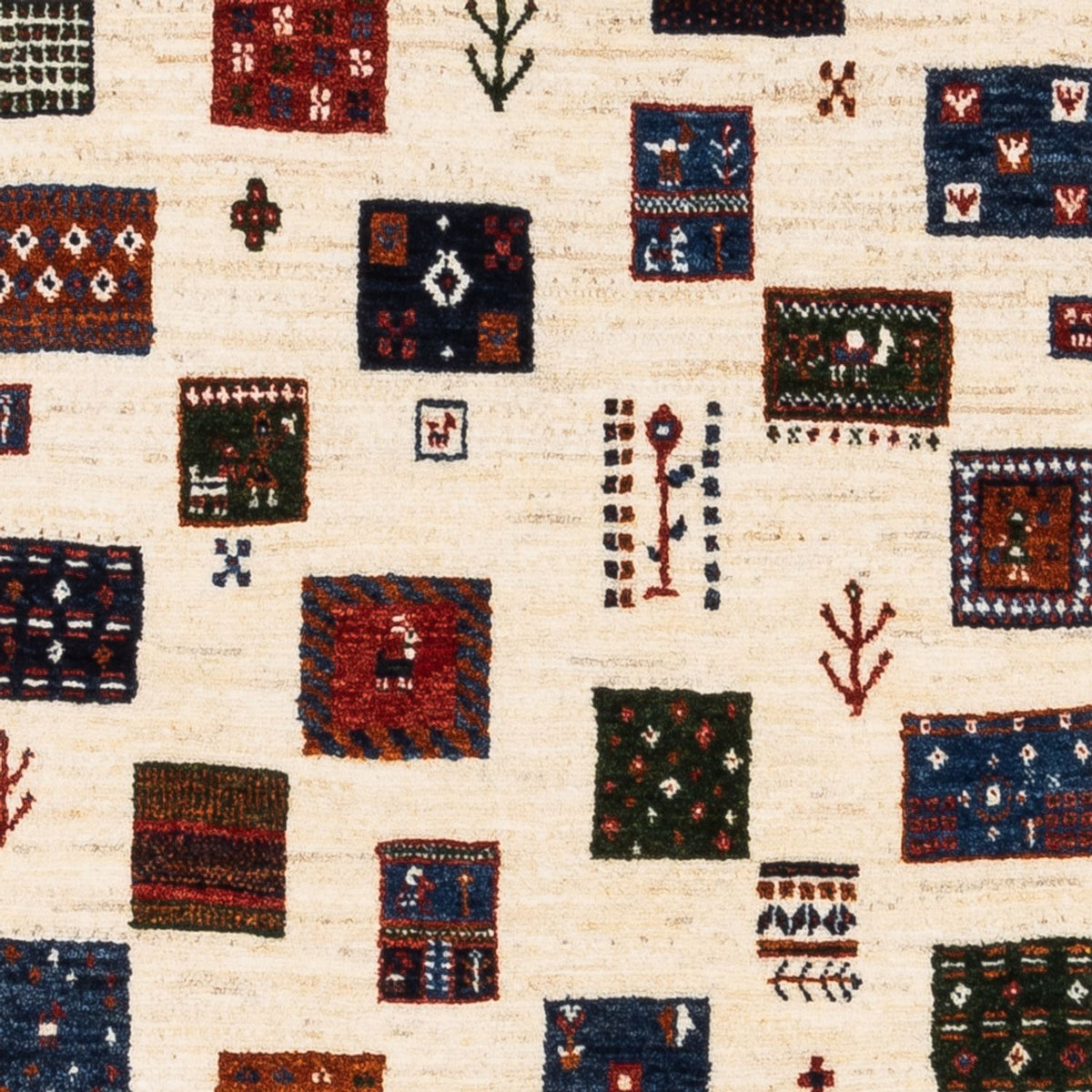 Gabbeh Teppich - Loribaft Perser - Royal - 130 x 82 cm - creme