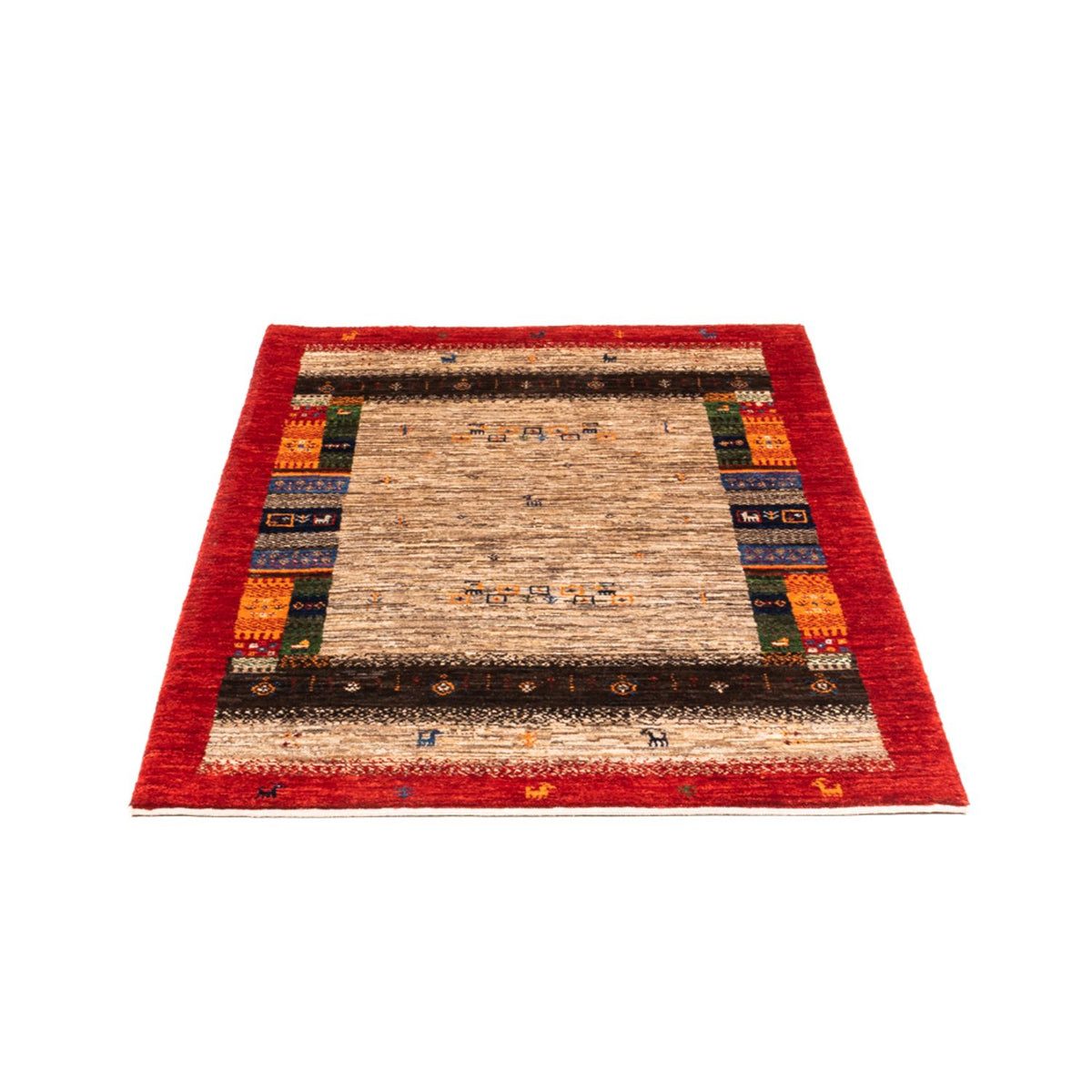 Gabbeh Teppich - Loribaft Perser - Royal - 130 x 87 cm - grau