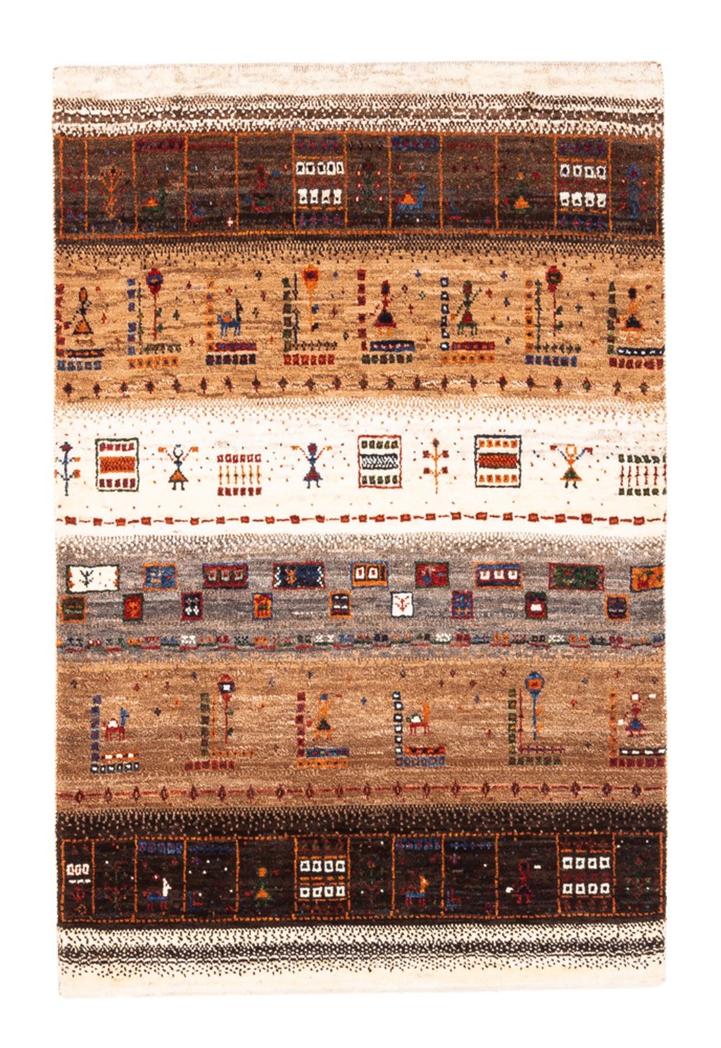 Gabbeh Teppich - Loribaft Perser - Royal - 124 x 85 cm - mehrfarbig