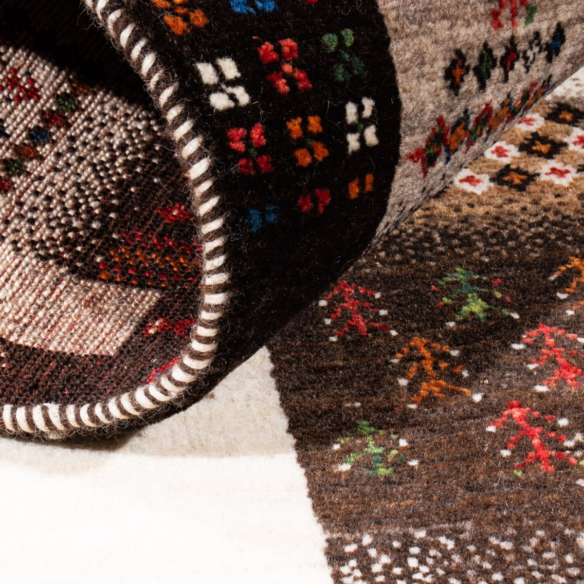 Gabbeh Teppich - Loribaft Perser - Royal - 147 x 85 cm - grau