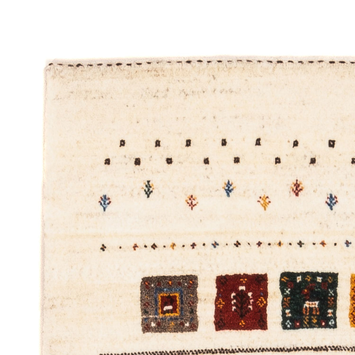 Gabbeh Teppich - Loribaft Perser - Royal - 122 x 78 cm - creme