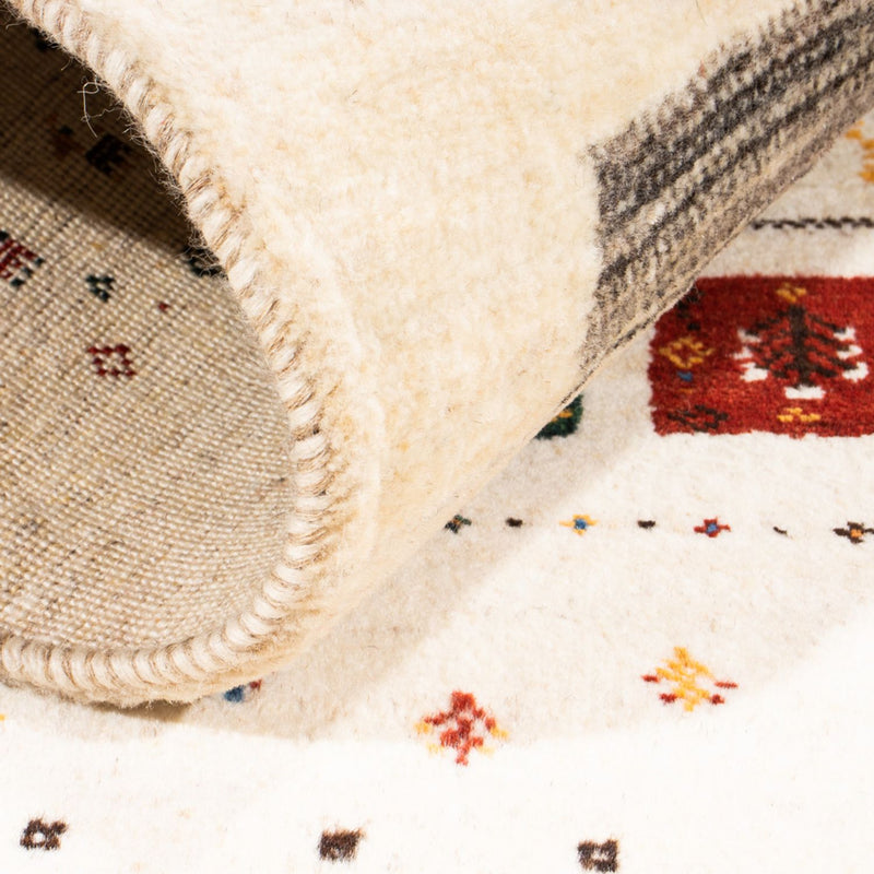 Gabbeh Teppich - Loribaft Perser - Royal - 122 x 78 cm - creme