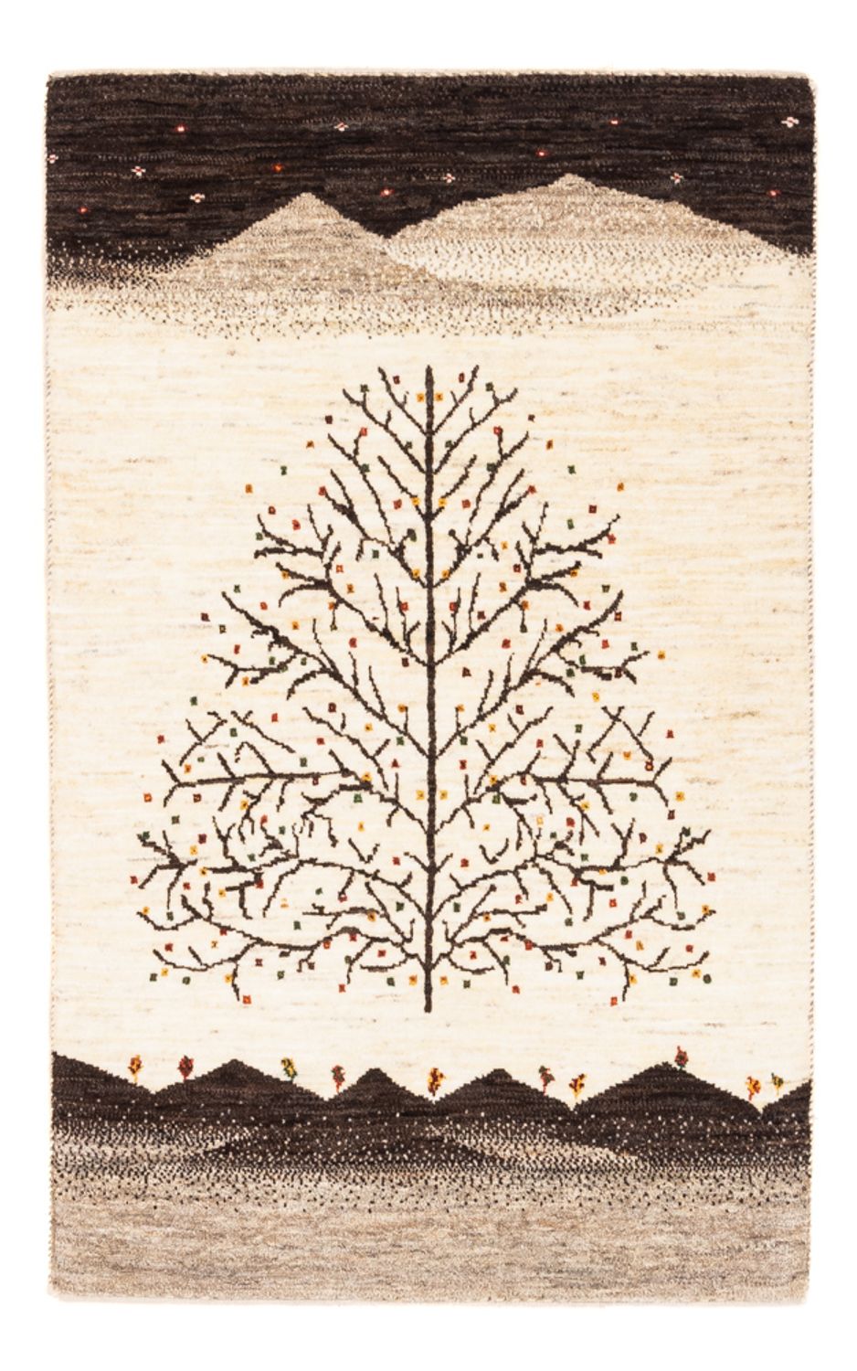 Gabbeh Teppich - Loribaft Perser - Royal - 132 x 84 cm - creme