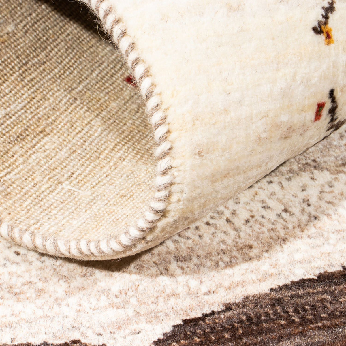 Gabbeh Teppich - Loribaft Perser - Royal - 132 x 84 cm - creme