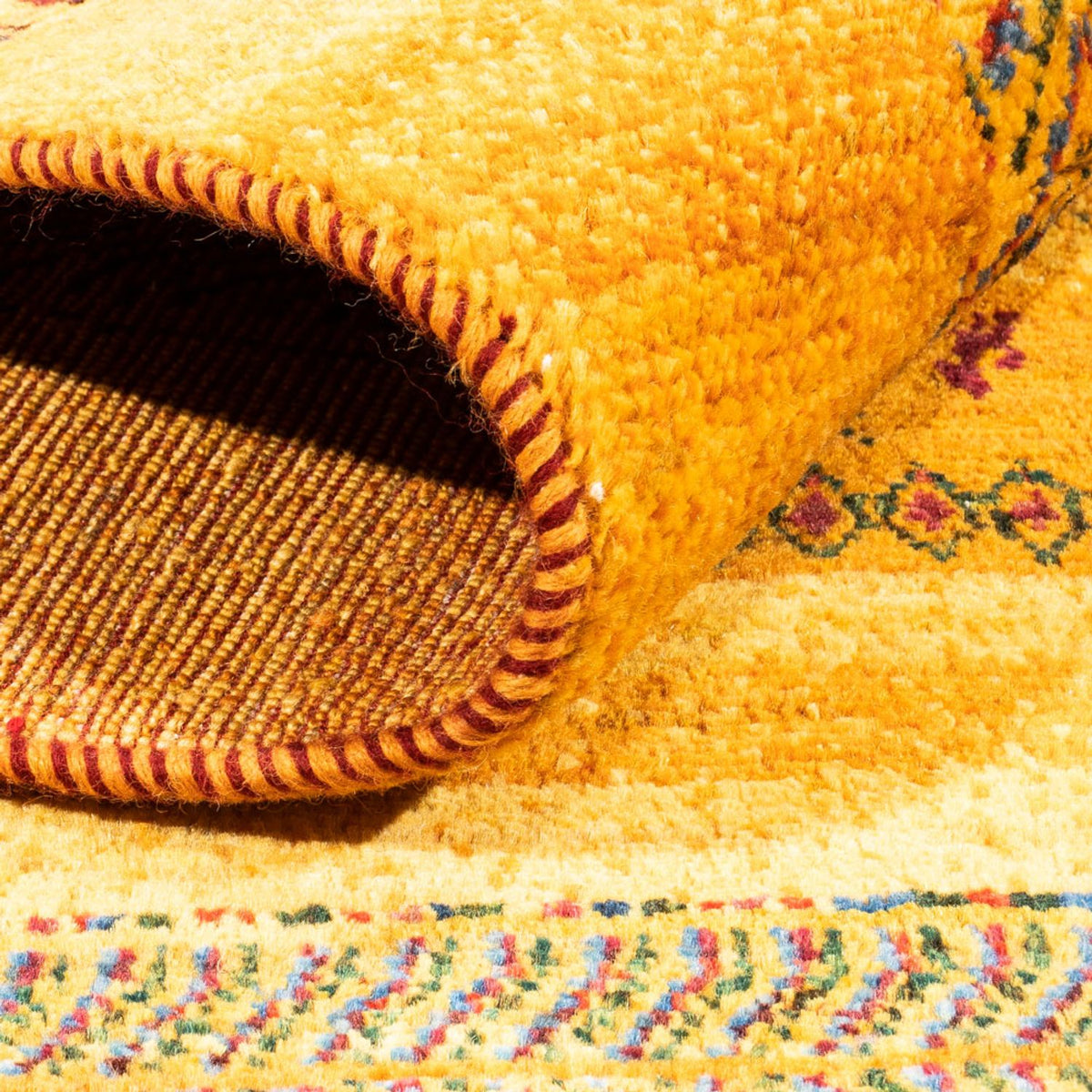 Gabbeh Teppich - Loribaft Perser - Royal - 205 x 144 cm - gold