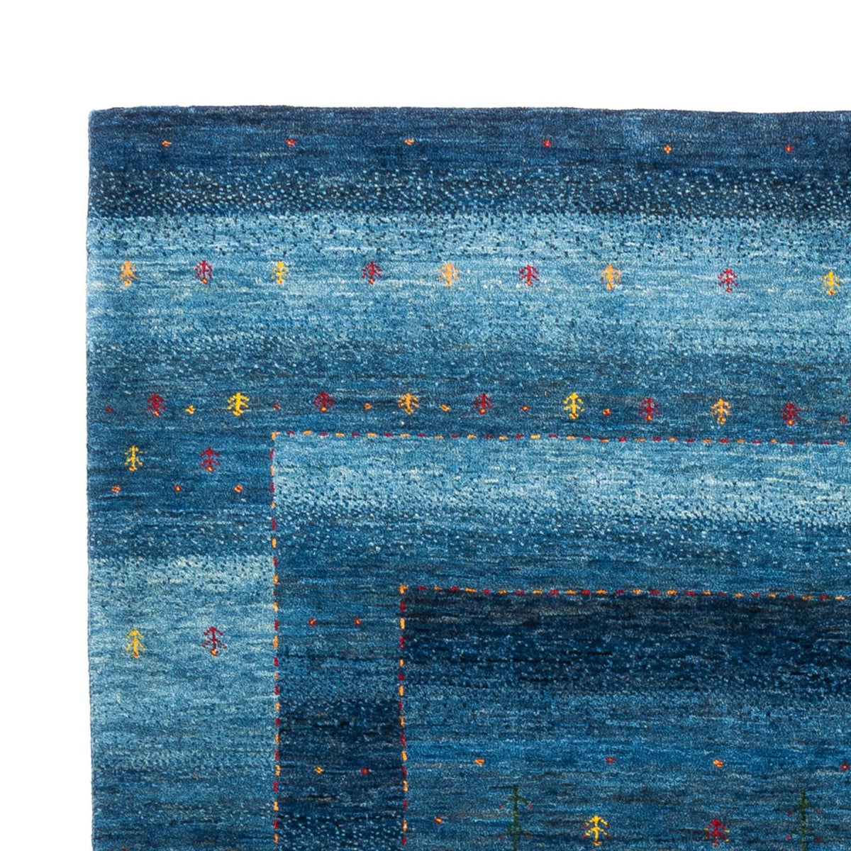 Gabbeh Teppich - Loribaft Perser - 209 x 154 cm - blau