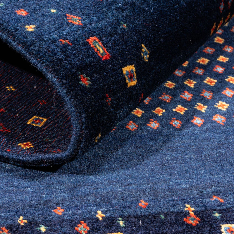 Gabbeh Teppich - Perser - 128 x 82 cm - dunkelblau