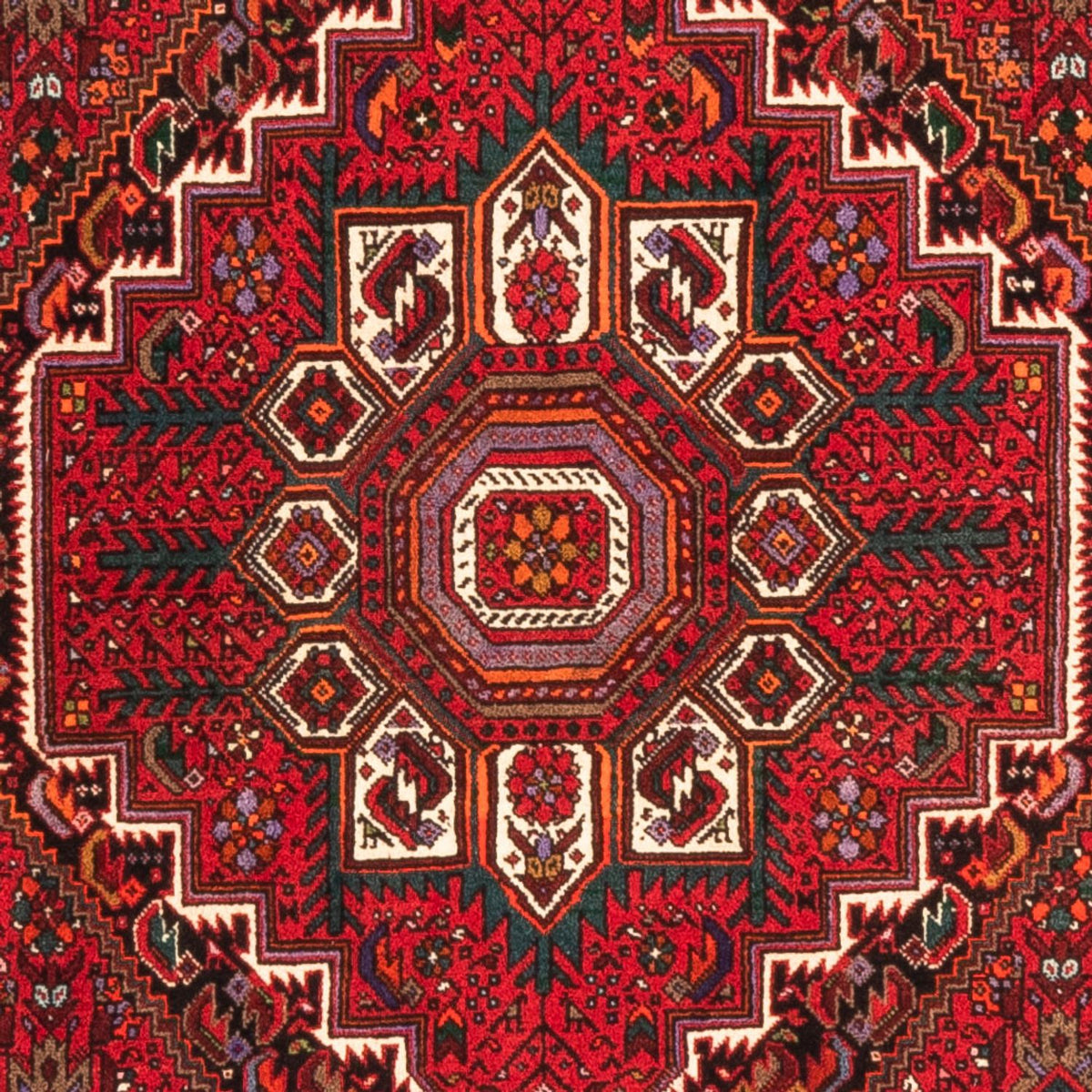 Perserteppich - Nomadic - 150 x 105 cm - rot